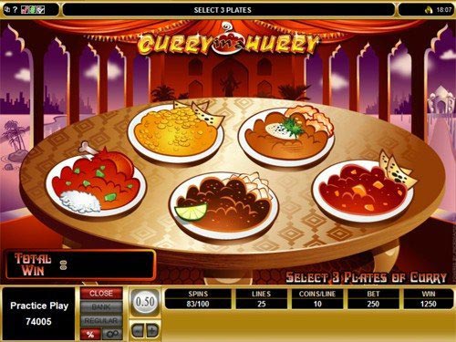 Curry in a Hurry Slot Bonus Game