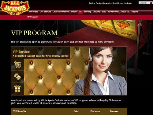 All Jackpots Casino VIP