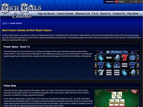 Rich Reels Casino Games
