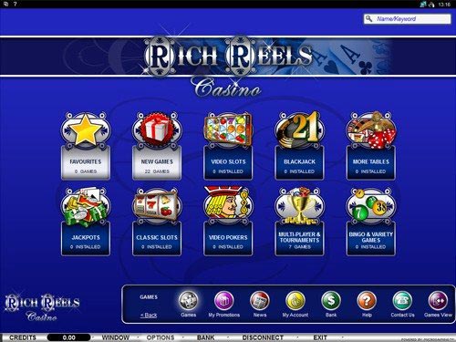 Rich Reels Casino Lobby