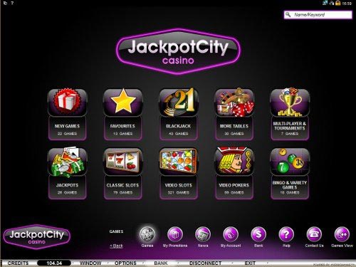 Jackpot City Casino Lobby