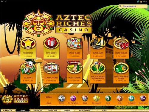 Aztec Riches Casino Lobby