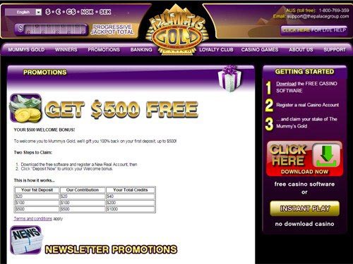 Mummys Gold Casino Games