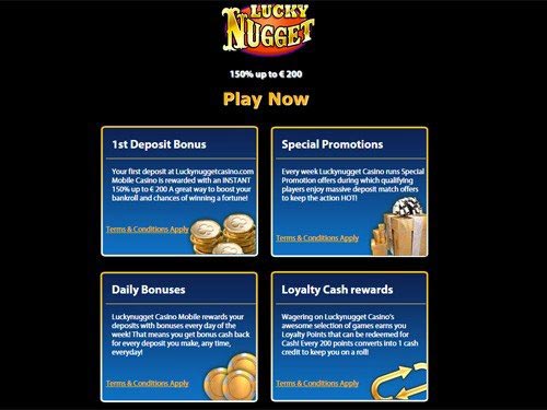 Lucky Nugget Mobile Casino Promotions