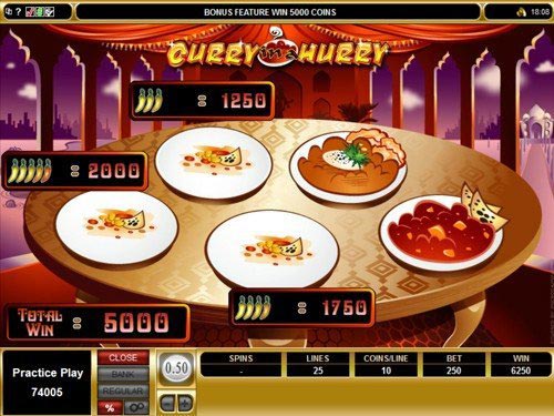 Curry in a Hurry Slot Bonus Prize