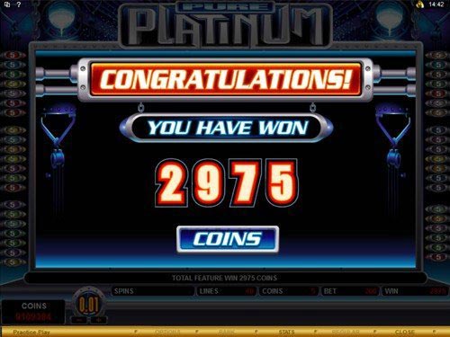 Pure Platinum Slot Free Spins Prize