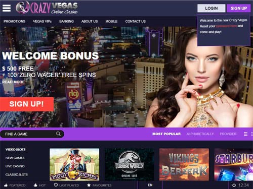 Crazy Vegas Casino Home