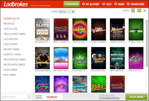 Ladbrokes Casino Lobby