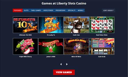 Liberty Slots Casino Lobby