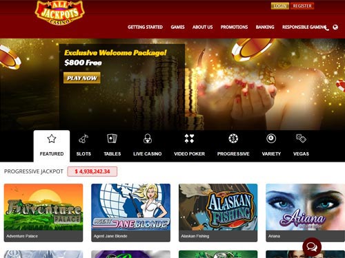 All Jackpots Casino Home