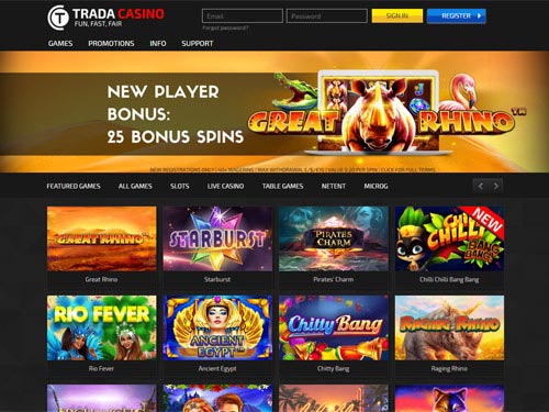 Trada Casino Home